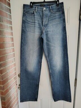 Banana Republic Loose Stovepipe Wide Leg Jeans Medium Wash Size 29 Long